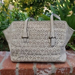 Coach Taylor Eyelet Large Tote/Great Spring-Summer Bag!